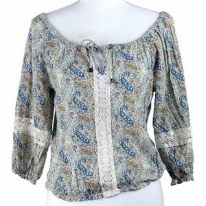 Forever 21 Boho Paisley Top